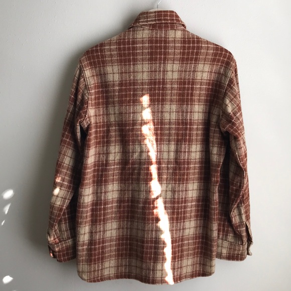 Vintage 1960’s Woolrich Men’s Wool flannel button - Picture 4 of 8